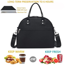 FlowFly Lunch Bag Tote Bag Lunch Organizer Lunch Holder Insulated Lunch Cooler Bag for Women/Men,Rose