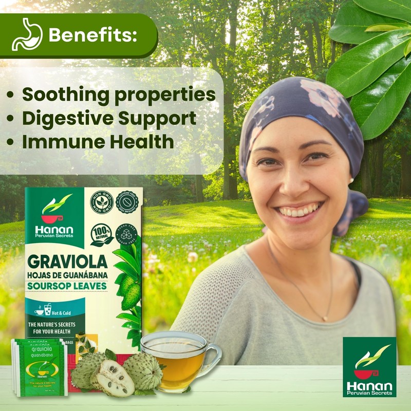 Hanan Soursop Leaf Tea Bags – 100% Natural Hojas de