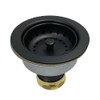 Kingston Brass K112MB Tacoma Kitchen Sink Basket Strainer, Matte Black