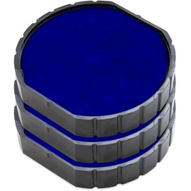 R/30 Replacement Pad Compatible for COLOP Printer R30 - Water Based, Non-Toxic - Pack of 3 - Blue