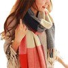 Winter Long Soft Warm Tartan Check Scarves Wraps for women
