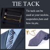 Thunaraz Tie Tacks for Men Tie Bar Clip for Regular