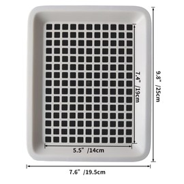 Guinea Pig Litter Tray Pan with Grate, Rat Litter Box for Cage, Restroom Toilet Corner Potty Poop Trainer for Critters, Chinchilla Cage Accessories