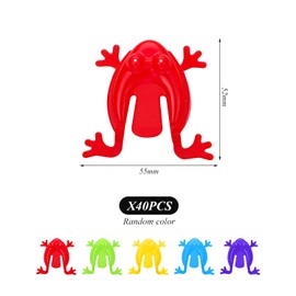 CHROMACRAFT 40 Pieces Bouncing Frog Toys, Plastic Frog Toys, Creative Toys for Children, Finger Pressure Toys