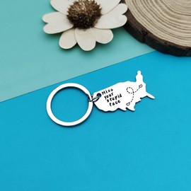 Long Distance Relationship Gift Miss Your Stupid Face Keyring for Boyfriend Girlfriend Best Friends Couple Christmas Valentine's Day Anniversary Birthday Graduation Gift for Friends Going Away Gift