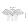 FRCOLOR Bridal Hair Comb with Rhinestones and Simulated Pearls Elegant