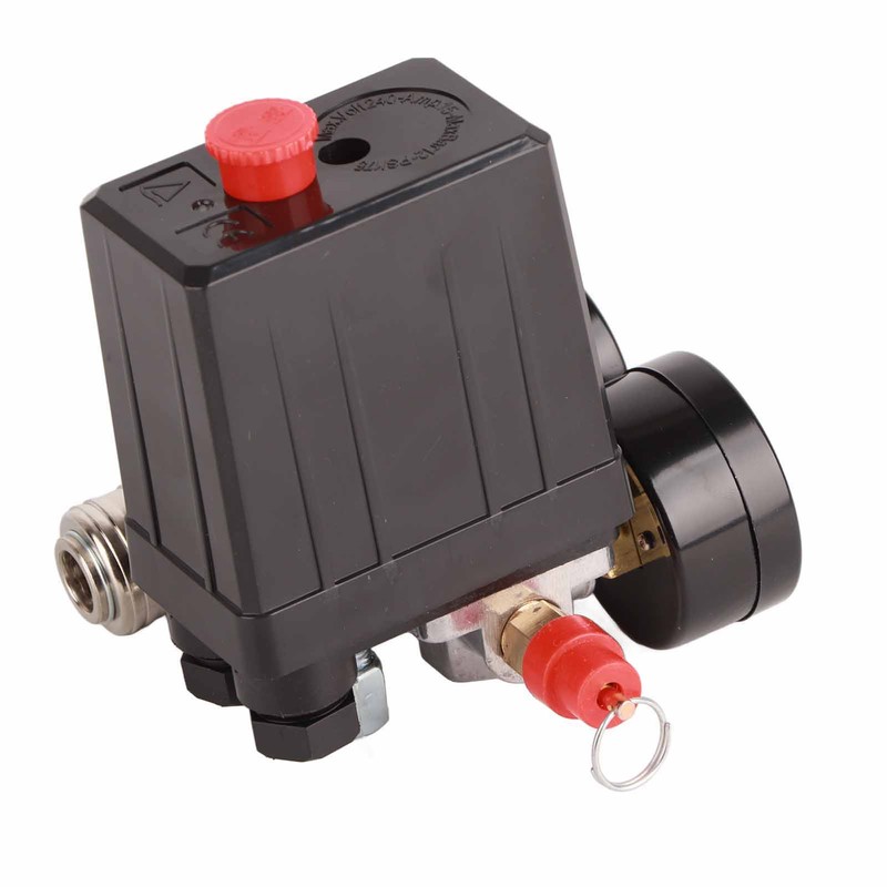 Air Compressor Pressure Switch 1/4in 4 Holes Controller Regulator Valve