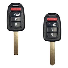 Fits 2015 2016 2017 Honda Fit Car Key Fob Keyless Entry Remote FCC ID: MLBHLIK6-1T,by AUTOKEYMAX (Pair)
