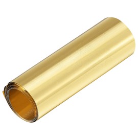 TA-VIGOR 1Pcs Brass Sheet Roll, 1000mm x 100mm x 0.02mm Metal Foil Plate Roll Brass Metal Thin Sheet Strip for Crafts, Electrical Repairs, DIY Projects, Grounding