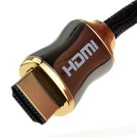 kenable Braided Chrome HDMI Shielded Cable 4k 2k Supports 3D ARC Ethernet 1m [1 metres]