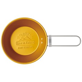 Skater ASC1-A Aluminum Shera Cup Folding Handle with Scale 10.1 fl oz (300 ml), Yellow