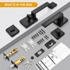 Probrico Black Front Door Handle Set,Exterior Door Handle with Deadbolt,Entry