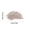 Rhinestone Feather Brooches Leaf Feather Leaf Diamond Brooch Glitter Rhinestone