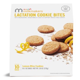 Munchkin Milkmakers Lactation Cookie Bites, Lemon Bliss, 10 Ct