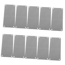 Operitacx DIY Engraving Blanks Metal Sign 10/Pack Blank Name Plate Decorative for Home Office