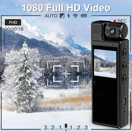 Tkiplay Tkiplay Body Camera with Video Recording, 1080P Portable Body Cam with 180° Rotating Lens, FHD Video Recorder,Loop Recording Body Camera for Civilians, Police, Law Enforcement