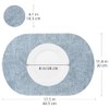 Oval Table Mats Set of 6, Faux Leather Placemats, Heat