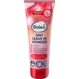 Balea Set of 2 hair care: 5-in-1 leave-in wonder improves combability, shine, suppleness, heat protection, anti-frizz (125 ml) + heat protection balm beat the heat for damaged hair (125 ml) 250 ml