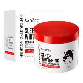 Sadoer Mascarilla Nocturna 100g Blanqueadora E Hidratante Aclara La Piel En 7 Das Repara Y Suaviza El Rostro Mientras Duermes Para Piel Con Manchas Y 