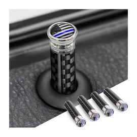 Moly Magnolia 4PCS Car Door Lock Knobs, American Flag Carbon Fiber Door Lock Pin Cover, Decorative Modification Door Lock Bolt Pin Cover, Auto Accessories Universal for SUV, Truck, Van (Style C)