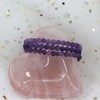 CHENYUE Natural Crystal Matt Amethyst Gemstone 6mm Round Beads Stretch