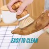 Afnax Cleaning Bamboo Palm Scrub Brush for Pots, Dish, Pan,