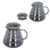Electroplated Grey Coffee Pot High Borosilicate Glass Hand Coffee Server