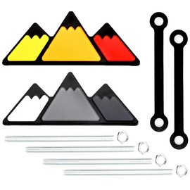 Felimoa Front Grille Emblem for Car Dress Up RAV4 4Runner 2 Color Set