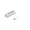 Macally U3HUBGBA aluminium 3 port USB 3.0 hub with Gigabit