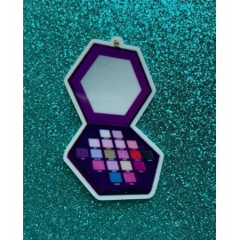 5pc. Purple Eyeshadow Resin Planar Flatback, Makeup Cabochon, Bow Center