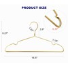 Amber Home 20 Pack Premium Matte Gold Aluminum Coat Hangers,