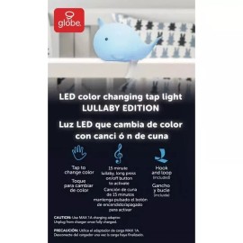 Globe Electric LED Narwhal Rechargeable Silicone Clip-On Kids Night Light