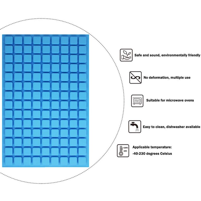 JOERSH Square Candy Molds Silicone Molds for Hard Candy, Gummy,