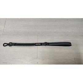 AOTECC Short Dog Lead, Anti Pull Shock Absorbing Dog Leash for Walking Running Training, Heavy Duty Elastic Traffic Leash with Padded Handle Suitable for Medium Large Dogs 22" - 34" (Black)