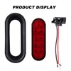 6Pcs 6 Inch Oval LED Trailer Tail Lights 10 LED,