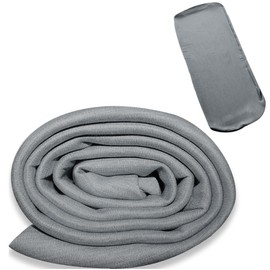 Exclusive Cylindrical Body Pillow Cover 35.4x7.9 inch, Fits 90x20cm Pillow, Contact Cooling, Machine Washable, Cool and Refreshing (Light Gray)