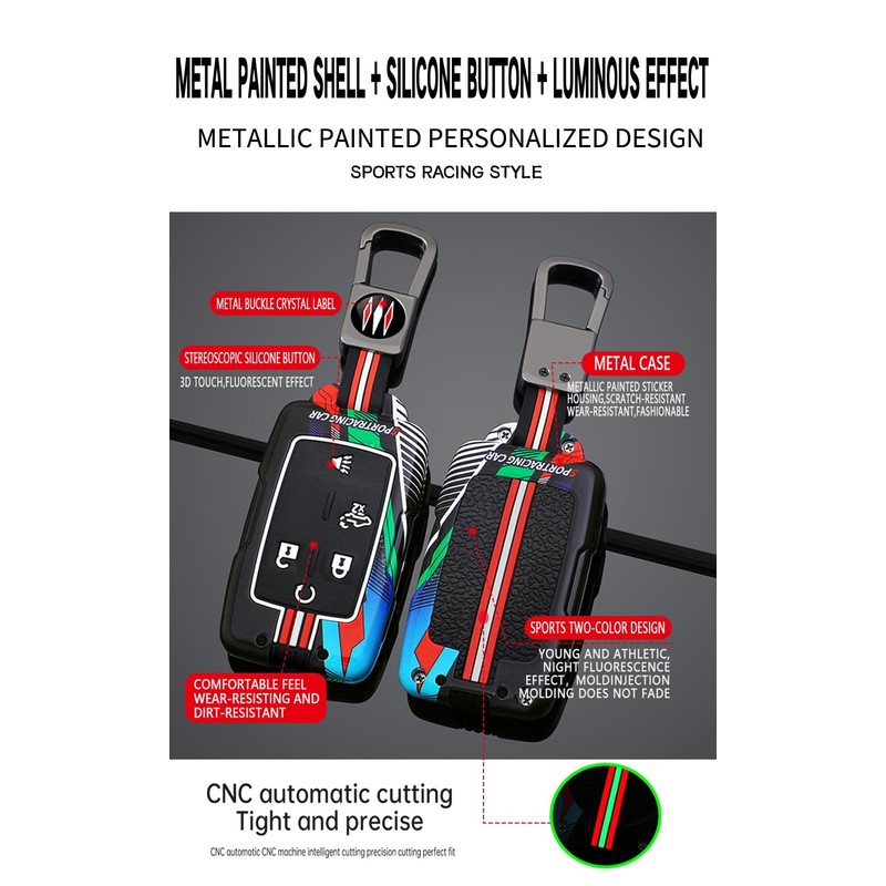 ontto Key Holder Compatible with GMC Sierra 1500 2015-2019 Sportracing