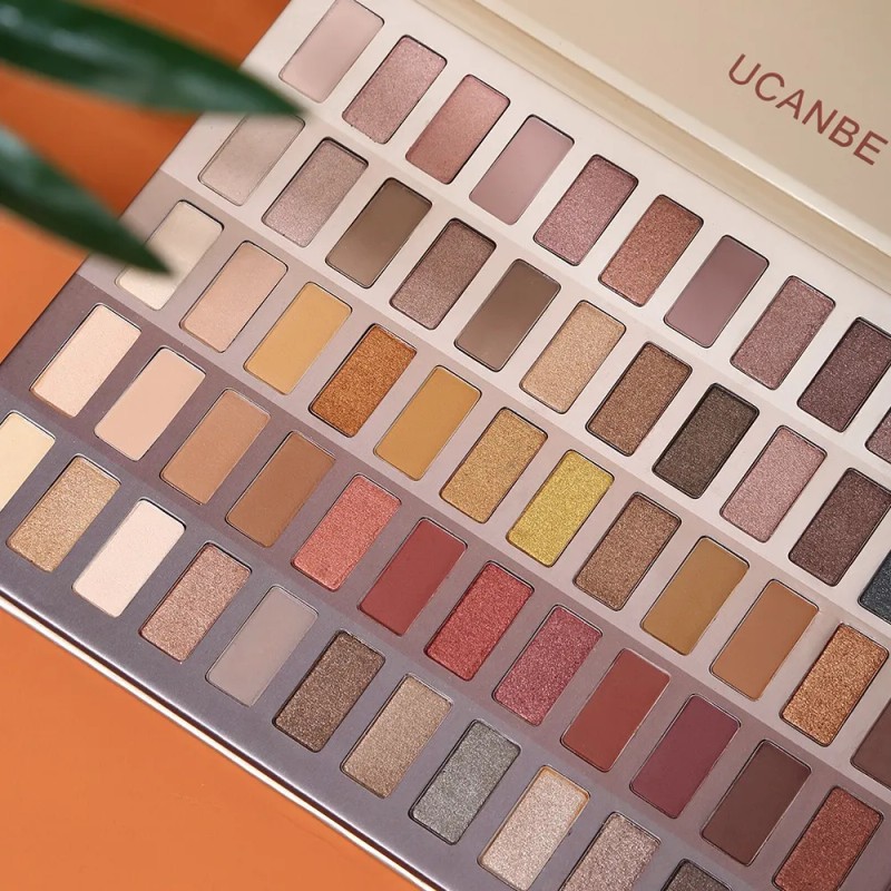 Paleta Sombras 60 Tonos UCANBE Nude Mate Shimmer Vegana Cruelty-Free