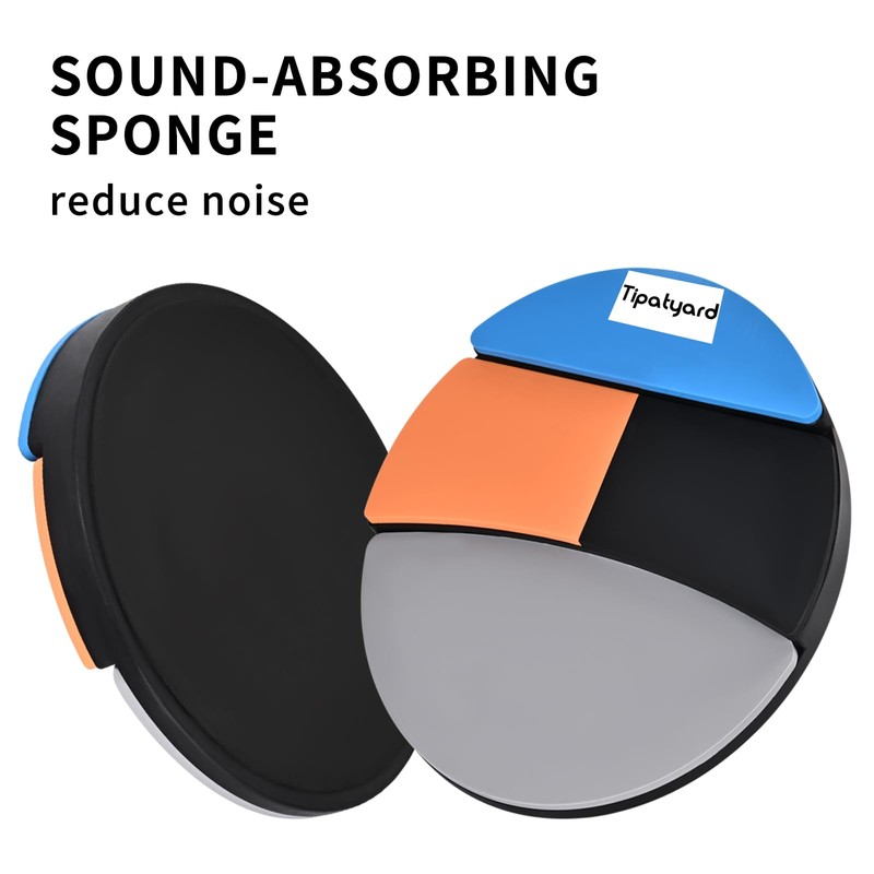 Tipatyard Drum Practice Pad, Drum Pad 12 Inch Silent Practice