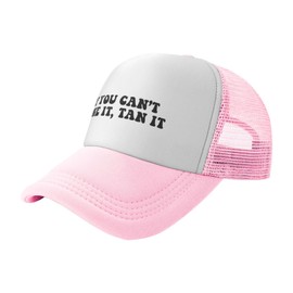 Funny Trucker Hat If You Can't Tone It, Tan It Humorous Adjustable Baseball Cap for Men Women Pink