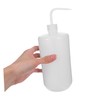 Ipetboom Plastic Squeeze Wash Bottle with Curved Mouth for Precise