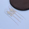Sterling Silver Big Drop Earrings 925 Tassel Linear Ear Hanging