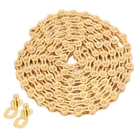 VG Sports Mountain Bike 9 Speed Chain 116 Links 1/2inx11/128in Bicycle Chain Gold