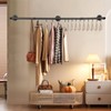 Jeasor Industrial Iron Pipe Clothes Hanging Bar DIY Wall-Mounted Garment