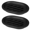 TOPSKY 2-pack Soap Dish, Soap Holder, Soap Saver, Easy Cleaning,