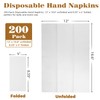 GINKGO 200 Pack Disposable Linen-Feel Guest Hand Towels