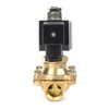 U.S. Solid 1/2" Brass Solenoid Valve - 12V DC, Normally