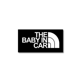 Baby in Car Sticker Matte Laminated Waterproof Lightfast UV Cut H4.7 x W2.4 inches (120 x 60 mm) Baby in Car Cute Simple Stylish Baby on Board Black (B-071)
