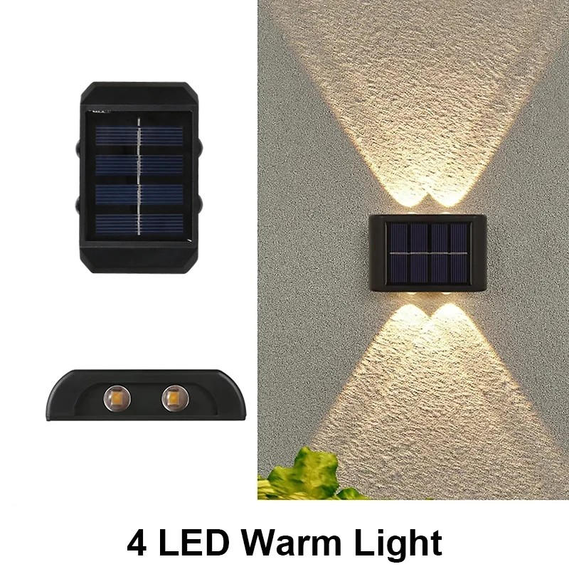 Solar Wall Light Outdoor LED Garden Lamp – Waterproof Solar