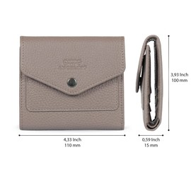 Otto Angelino Genuine Leather Envelope Style Wallet, Mink, Casual